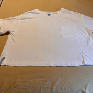 Old Navy Cropped White Pocket T-Shirt - Women’s XS